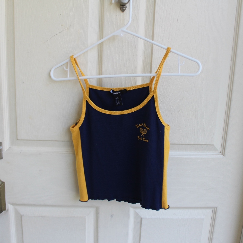 Blue and Yellow Tank Top